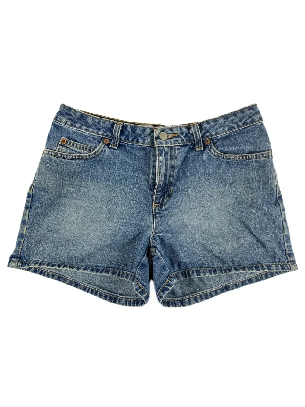 Vintage Y2K Old Navy Blue Jeans Denim Shorts Womens 6 Mid Rise 100% Cotton